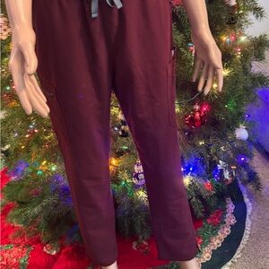 Figs Maroon scrub pants  for Women